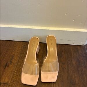 Aldo Women's Blush and Clear Mules
